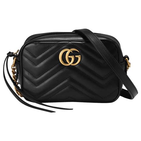 gucci black bag gold chain|gucci gg marmont mini bag.